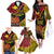 Personalised Papua New Guinea 49th Anniversary Family Matching Off The Shoulder Long Sleeve Dress and Hawaiian Shirt Hapi De bilong Indipendens Papua Niugini