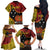 Personalised Papua New Guinea 49th Anniversary Family Matching Off The Shoulder Long Sleeve Dress and Hawaiian Shirt Hapi De bilong Indipendens Papua Niugini