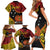 Personalised Papua New Guinea 49th Anniversary Family Matching Short Sleeve Bodycon Dress and Hawaiian Shirt Hapi De bilong Indipendens Papua Niugini