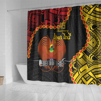 Personalised Papua New Guinea 49th Anniversary Shower Curtain Hapi De bilong Indipendens Papua Niugini LT9 - Polynesian Pride