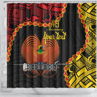 Personalised Papua New Guinea 49th Anniversary Shower Curtain Hapi De bilong Indipendens Papua Niugini LT9 - Polynesian Pride