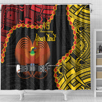 Personalised Papua New Guinea 49th Anniversary Shower Curtain Hapi De bilong Indipendens Papua Niugini LT9 - Polynesian Pride