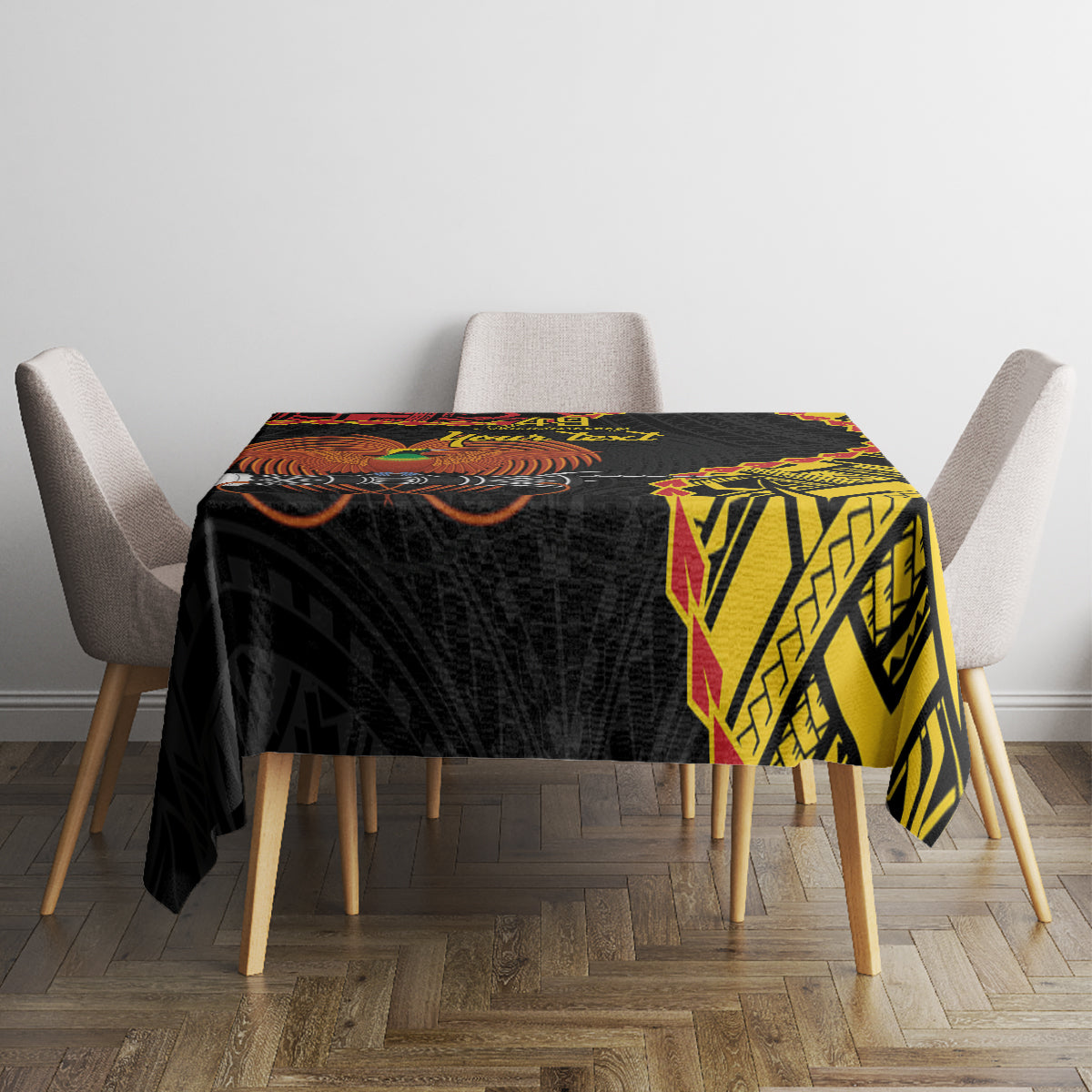 Personalised Papua New Guinea 49th Anniversary Tablecloth Hapi De bilong Indipendens Papua Niugini LT9 - Polynesian Pride