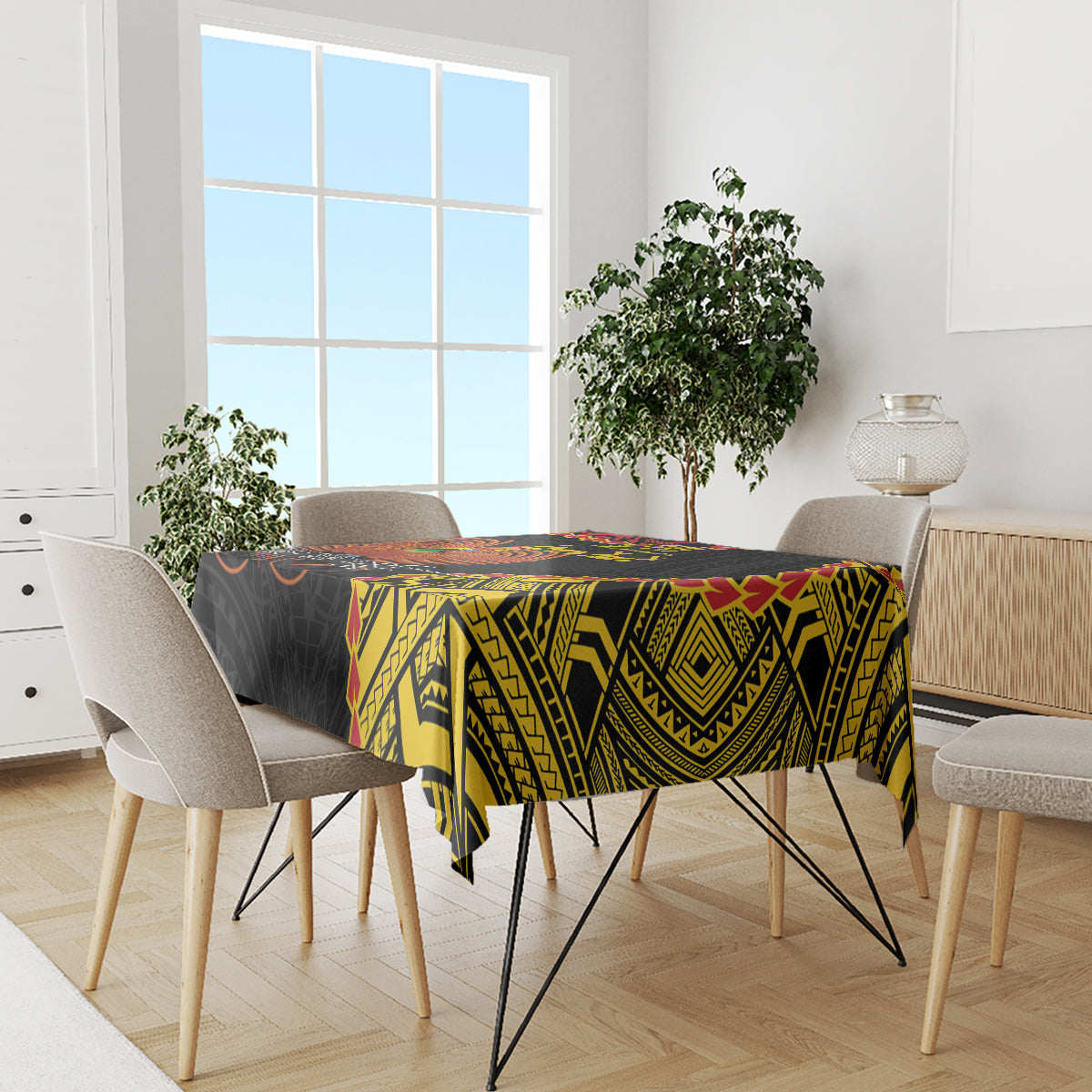 Personalised Papua New Guinea 49th Anniversary Tablecloth Hapi De bilong Indipendens Papua Niugini LT9 - Polynesian Pride
