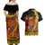 Personalised Papua New Guinea 49th Anniversary Couples Matching Off Shoulder Maxi Dress and Hawaiian Shirt Bird of Paradise Unity In Diversity