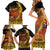 Personalised Papua New Guinea 49th Anniversary Family Matching Short Sleeve Bodycon Dress and Hawaiian Shirt Bird of Paradise Unity In Diversity