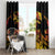 Personalised Papua New Guinea 49th Anniversary Window Curtain Bird of Paradise Unity In Diversity