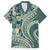 Hawaiian Hibiscus Tribal Vintage Motif Family Matching Short Sleeve Bodycon Dress and Hawaiian Shirt Ver 1