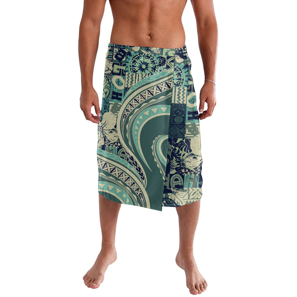 Hawaiian Hibiscus Tribal Vintage Motif Lavalava Ver 1