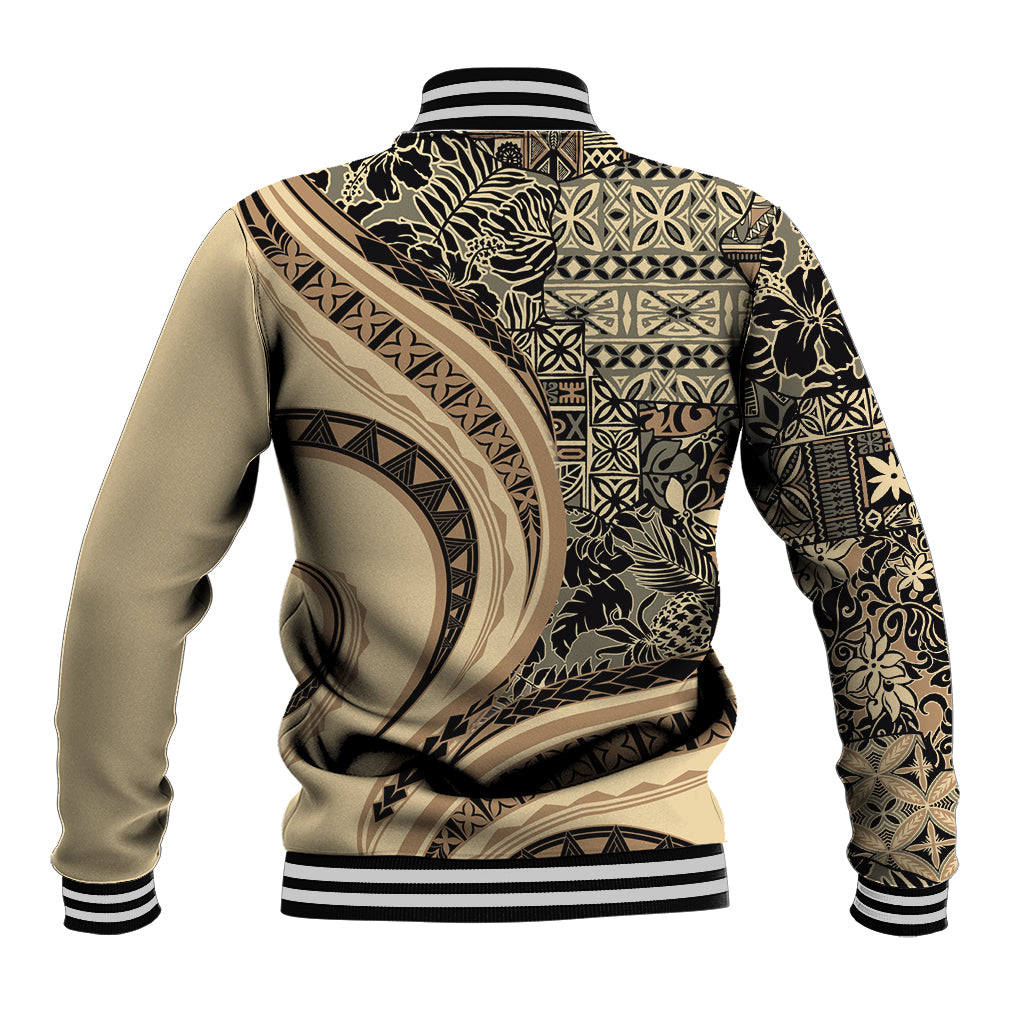 Hawaiian Hibiscus Tribal Vintage Motif Baseball Jacket Ver 2 LT9 - Polynesian Pride