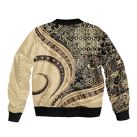 Hawaiian Hibiscus Tribal Vintage Motif Bomber Jacket Ver 2 LT9 - Polynesian Pride