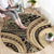 Hawaiian Hibiscus Tribal Vintage Motif Round Carpet Ver 2