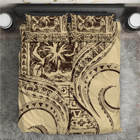 Hawaiian Hibiscus Tribal Vintage Motif Bedding Set Ver 3 LT9 Beige - Polynesian Pride