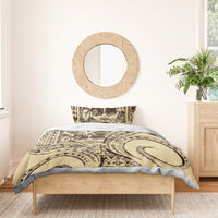 Hawaiian Hibiscus Tribal Vintage Motif Bedding Set Ver 3 LT9 - Polynesian Pride