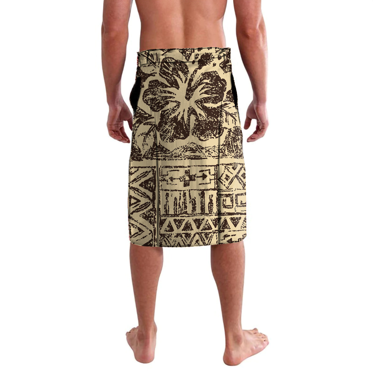 Hawaiian Hibiscus Tribal Vintage Motif Lavalava Ver 3 LT9 - Polynesian Pride