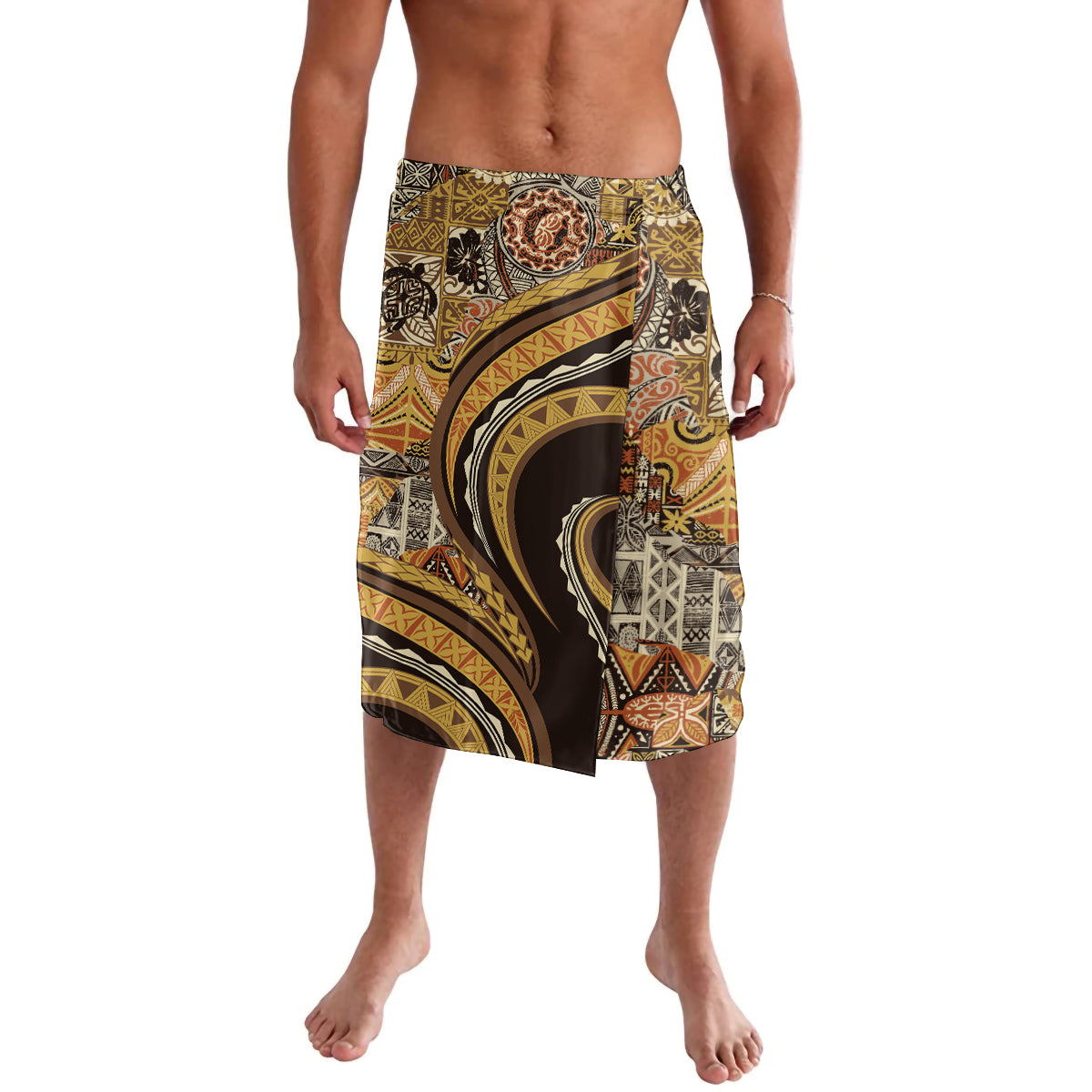 Hawaiian Hibiscus Tribal Vintage Motif Lavalava Ver 4