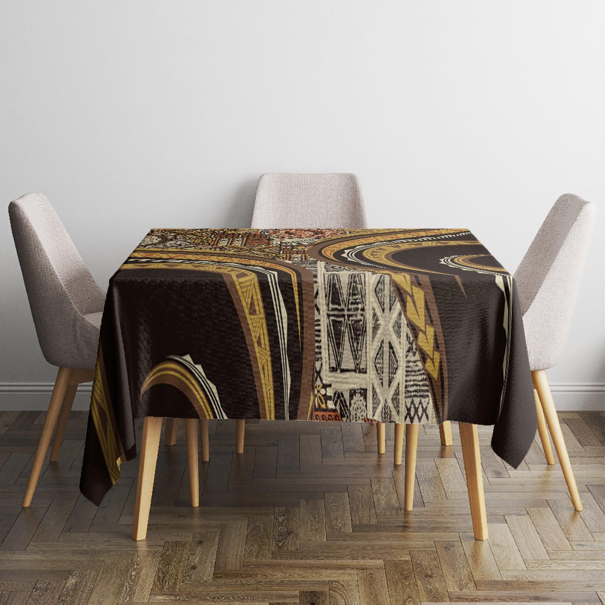 Hawaiian Hibiscus Tribal Vintage Motif Tablecloth Ver 4 LT9 - Polynesian Pride