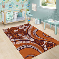 Hawaiian Hibiscus Tribal Vintage Motif Area Rug Ver 5 LT9 - Polynesian Pride