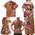 Hawaiian Hibiscus Tribal Vintage Motif Family Matching Off Shoulder Maxi Dress and Hawaiian Shirt Ver 5