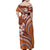 Hawaiian Hibiscus Tribal Vintage Motif Family Matching Off Shoulder Maxi Dress and Hawaiian Shirt Ver 5