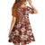 Hawaiian Hibiscus Tribal Vintage Motif Family Matching Off Shoulder Short Dress and Hawaiian Shirt Ver 5