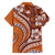 Hawaiian Hibiscus Tribal Vintage Motif Family Matching Off Shoulder Short Dress and Hawaiian Shirt Ver 5