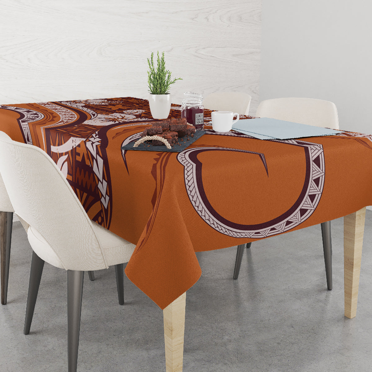 Hawaiian Hibiscus Tribal Vintage Motif Tablecloth Ver 5 LT9 - Polynesian Pride