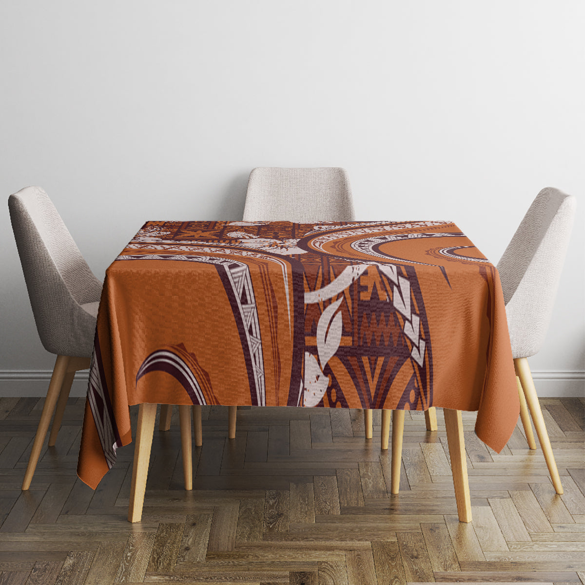 Hawaiian Hibiscus Tribal Vintage Motif Tablecloth Ver 5 LT9 - Polynesian Pride