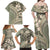 Hawaiian Hibiscus Tribal Vintage Motif Family Matching Off Shoulder Maxi Dress and Hawaiian Shirt Ver 6