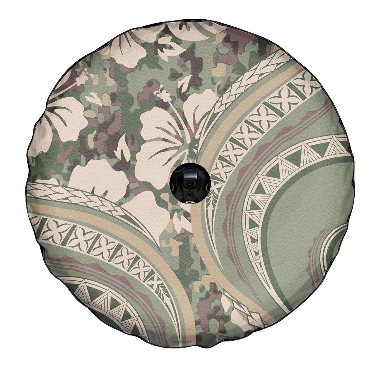 Hawaiian Hibiscus Tribal Vintage Motif Spare Tire Cover Ver 6 LT9 - Polynesian Pride
