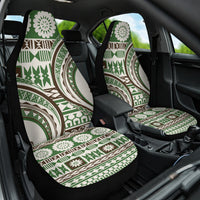 Hawaiian Hibiscus Tribal Vintage Motif Car Seat Cover Ver 7 LT9 One Size Green - Polynesian Pride