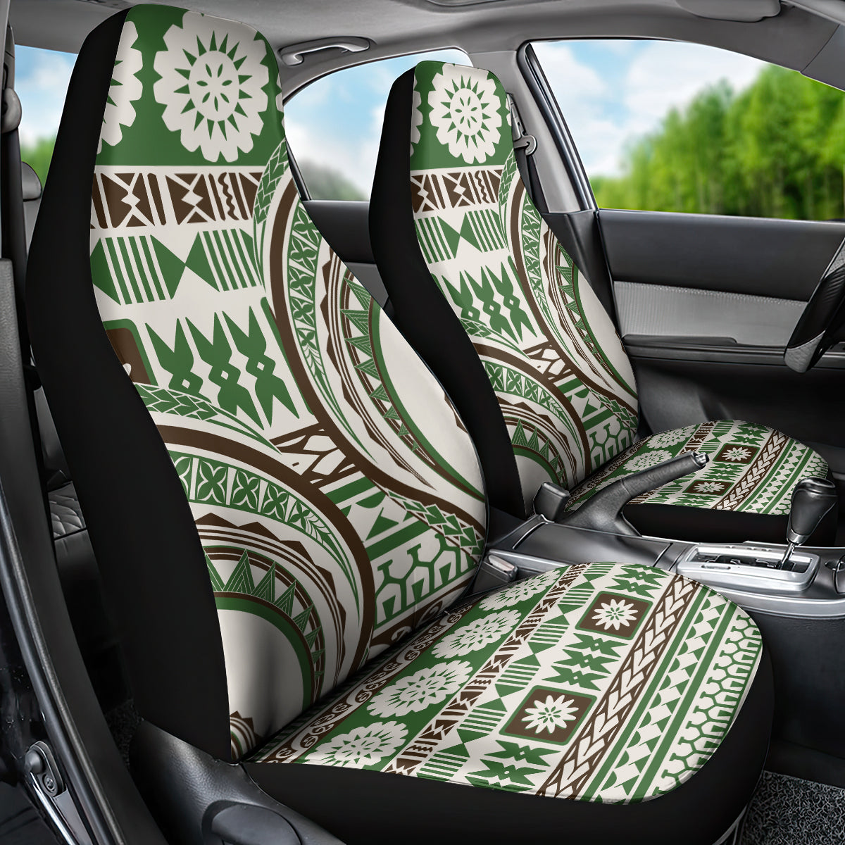 Hawaiian Hibiscus Tribal Vintage Motif Car Seat Cover Ver 7 LT9 - Polynesian Pride
