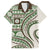 Hawaiian Hibiscus Tribal Vintage Motif Family Matching Short Sleeve Bodycon Dress and Hawaiian Shirt Ver 7