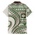 Hawaiian Hibiscus Tribal Vintage Motif Family Matching Short Sleeve Bodycon Dress and Hawaiian Shirt Ver 7