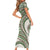 Hawaiian Hibiscus Tribal Vintage Motif Family Matching Short Sleeve Bodycon Dress and Hawaiian Shirt Ver 7