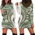 Hawaiian Hibiscus Tribal Vintage Motif Hoodie Dress Ver 7