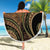 Hawaiian Hibiscus Tribal Vintage Motif Beach Blanket Ver 8