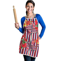 Hawaii Hibiscus Lei Apron Hawaiian Flag Motif LT9 - Polynesian Pride