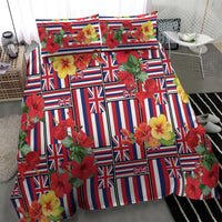 Hawaii Hibiscus Lei Bedding Set Hawaiian Flag Motif LT9 - Polynesian Pride