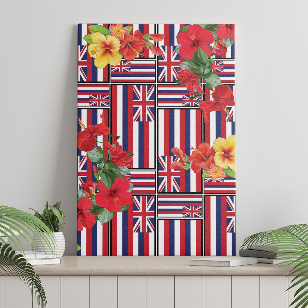 Hawaii Hibiscus Lei Canvas Wall Art Hawaiian Flag Motif LT9 - Polynesian Pride