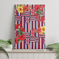 Hawaii Hibiscus Lei Canvas Wall Art Hawaiian Flag Motif LT9 - Polynesian Pride