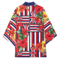 Hawaii Hibiscus Lei Kimono Hawaiian Flag Motif LT9 - Polynesian Pride