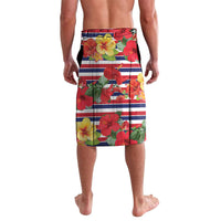 Hawaii Hibiscus Lei Lavalava Hawaiian Flag Motif LT9 - Polynesian Pride