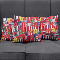 Hawaii Hibiscus Lei Pillow Cover Hawaiian Flag Motif LT9 - Polynesian Pride