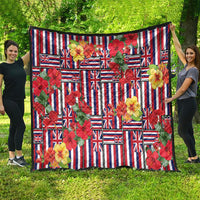Hawaii Hibiscus Lei Quilt Hawaiian Flag Motif LT9 - Polynesian Pride