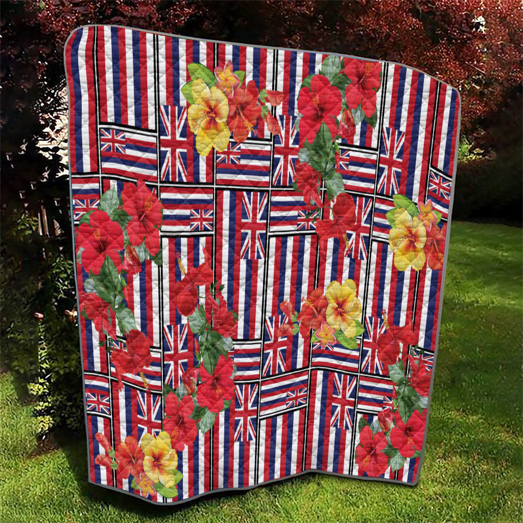Hawaii Hibiscus Lei Quilt Hawaiian Flag Motif LT9 - Polynesian Pride