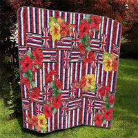 Hawaii Hibiscus Lei Quilt Hawaiian Flag Motif LT9 - Polynesian Pride