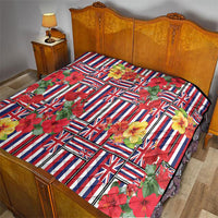 Hawaii Hibiscus Lei Quilt Hawaiian Flag Motif LT9 - Polynesian Pride