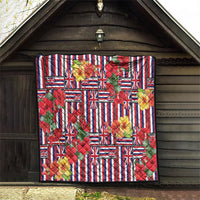 Hawaii Hibiscus Lei Quilt Hawaiian Flag Motif LT9 - Polynesian Pride