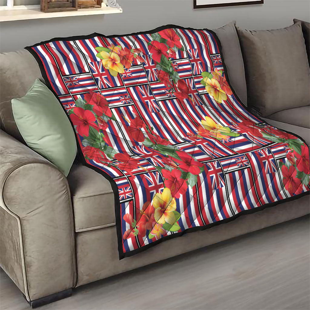 Hawaii Hibiscus Lei Quilt Hawaiian Flag Motif LT9 - Polynesian Pride